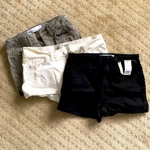 Juniors shorts Abercrombie and Tillys size 00 & 1